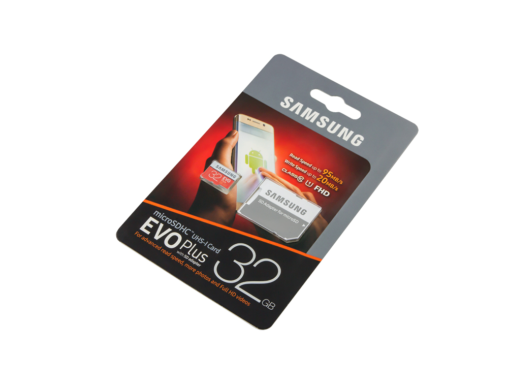 Samsung EVO Plus, microSD, 10 class, 32 Gb с адаптером - фото 1
